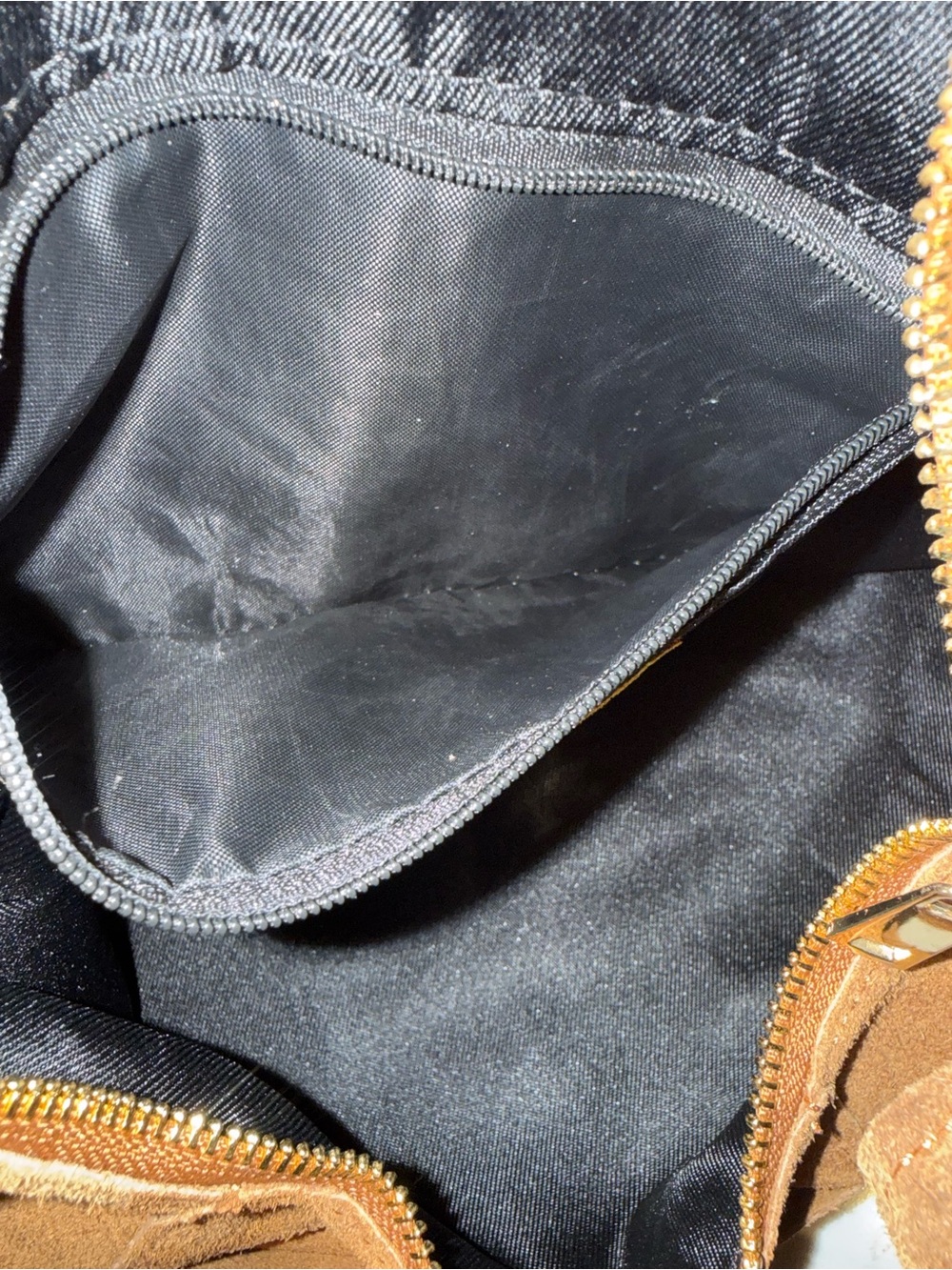 Tan Suede Studded Shoulder Hobo Bag - Unbranded - Picture 15 of 16